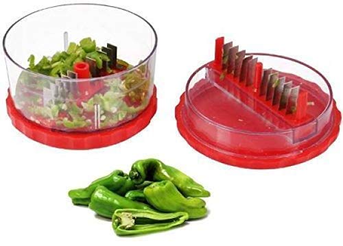 H K J HouseStainless Steel Blades Garlic Pro Dicer Cutter Garlic Presses Peeler Chopper for Chili Ginger Onion and Dry Nuts Magic Vegetable Cutter Grater  - Image 2