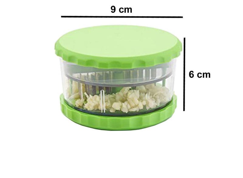 H K J HouseStainless Steel Blades Garlic Pro Dicer Cutter Garlic Presses Peeler Chopper for Chili Ginger Onion and Dry Nuts Magic Vegetable Cutter Grater  - Image 3