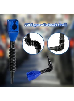 RIMDIXA RIMDIXA Plastic Clasp AntiSpill Fuel Transferring Funnel With RemovableRetractable Hose No Spilling Universal Clipon Funnel For Dispensing Petrol DieselFuel Kerosene PACK OF 2 Multicolor  - Image 4
