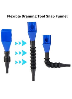 RIMDIXA RIMDIXA Plastic Clasp AntiSpill Fuel Transferring Funnel With RemovableRetractable Hose No Spilling Universal Clipon Funnel For Dispensing Petrol DieselFuel Kerosene PACK OF 2 Multicolor  - Image 2