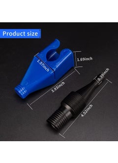 RIMDIXA RIMDIXA Plastic Clasp AntiSpill Fuel Transferring Funnel With RemovableRetractable Hose No Spilling Universal Clipon Funnel For Dispensing Petrol DieselFuel Kerosene PACK OF 2 Multicolor  - Image 3