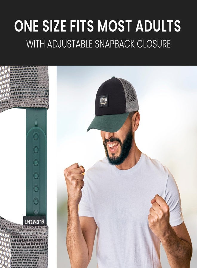 إيليمنت قبعة سائق الشاحنة من إيليمنت، قبعة بيسبول للبالغين بحافة منحنية، أسود، مقاس واحد - Image 4