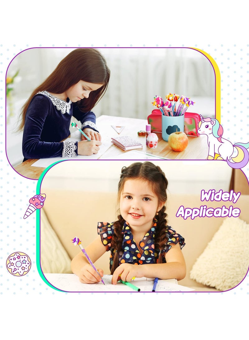 KASTWAVE Unicorn Stackable Push Pencils for Kids - Non-Sharpening Pencils, Unicorn Party Favors (4 Color, 28 Pcs) - Image 4