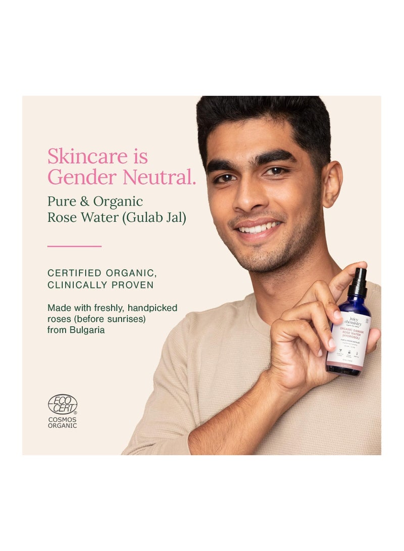 جوسي كيميستري ماء الورد العضوي (هيدروسول) من جوسي كيمستري، ١٠٠ مل | تونر للوجه لبشرة متألقة وأكثر إشراقًا وترطيبًا | مصنوع من ورود الدمشقي البلغارية - مُختَبَر سريريًا - Image 5