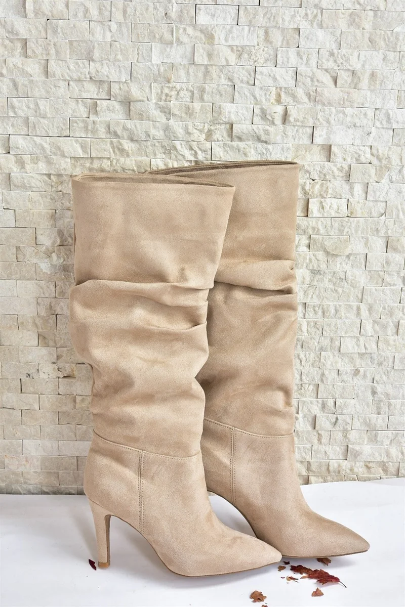 فوكس شوز Suede Thin Heel Women's Boots L404868002