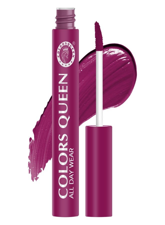 Colors Queen All Day Wear Liquid Lipstick - Fall In Love, 12g | Highly Pigmented, Long Lasting Matte Lipstick | Smooth One Swipe Application, Lightweight & Non Transfer Liquid Lipstick for Women - Image 1