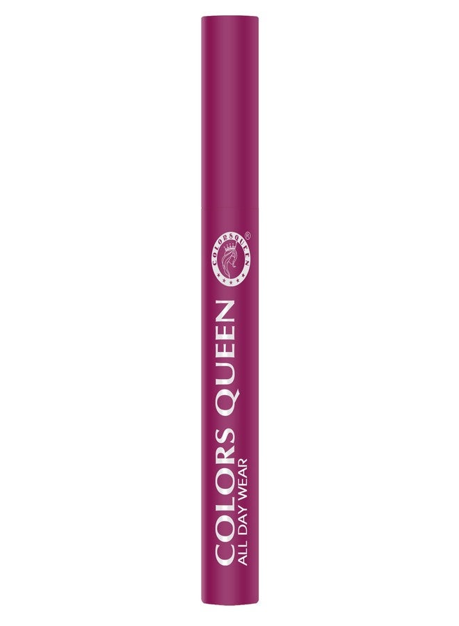 Colors Queen All Day Wear Liquid Lipstick - Fall In Love, 12g | Highly Pigmented, Long Lasting Matte Lipstick | Smooth One Swipe Application, Lightweight & Non Transfer Liquid Lipstick for Women - Image 2