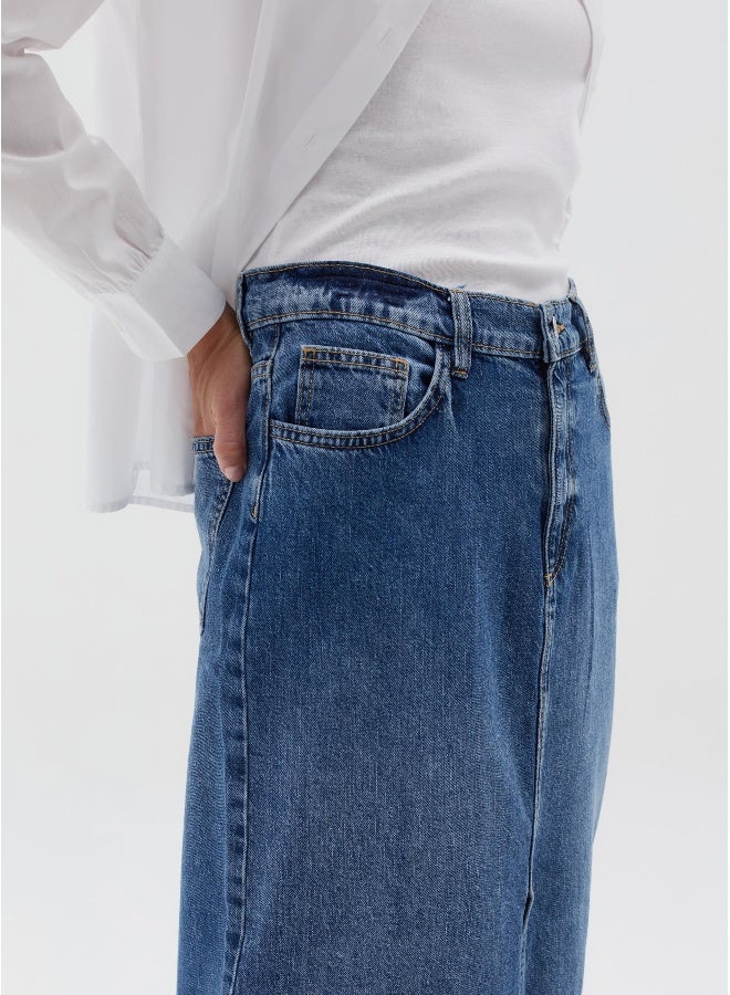 او في اس Midi pencil skirt in denim - Image 4