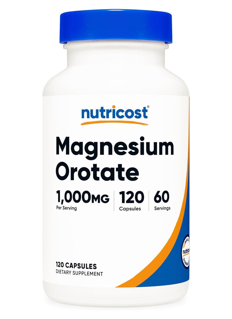 Nutricost - Magnesium Orotate 1000 Mg 120 Capsules - Image 1