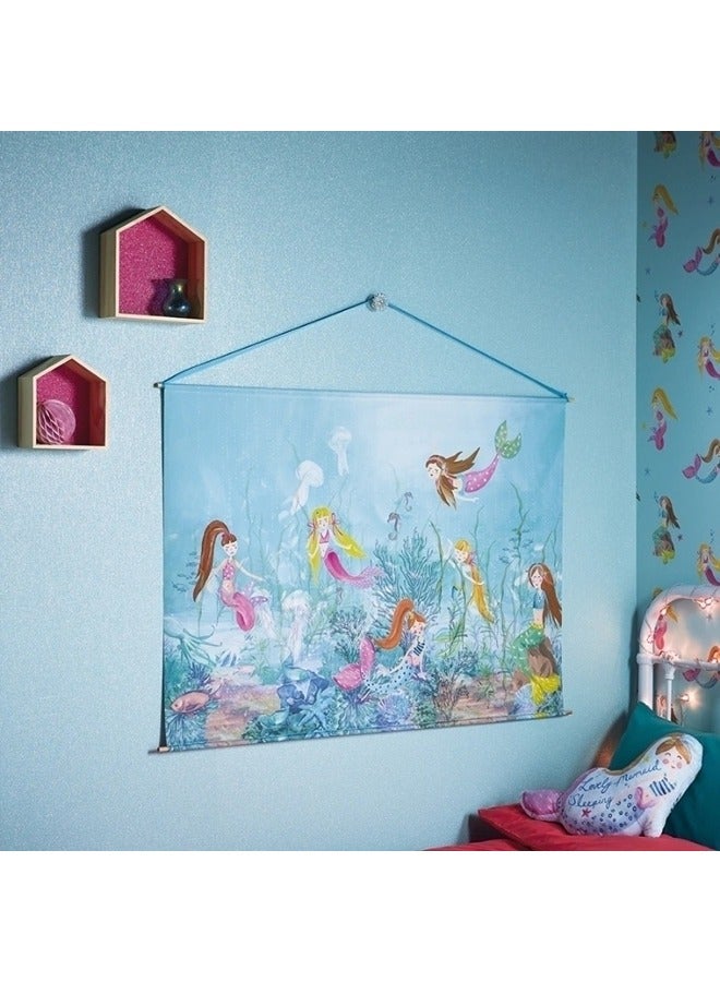 JAMEEL IMAGINE FUN - Magical Mermaid Wallpaper - Teal Ocean Scene with Mermaids - Kids Bedroom or Nursery Decor  - Image 2