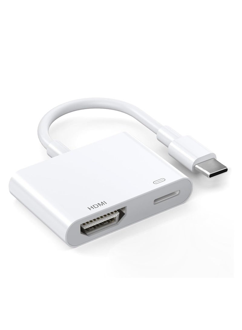 For Apple MFi Certified USB-C to HDMI Adapter 4K@60Hz for iPhone 17 16 15 MacBook Pro Air iPad Pro, Digital AV HDMI 2.0 Cord Compatible with Samsung Galaxy S24 S25 - Image 1