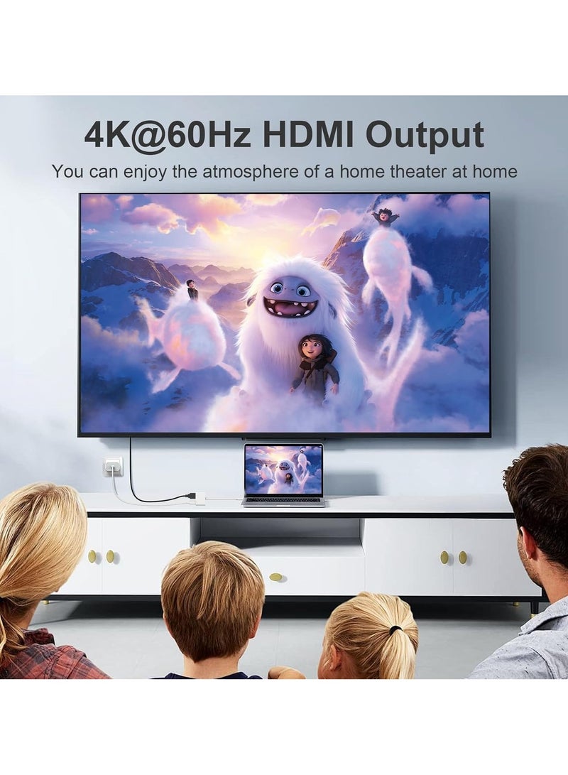 For Apple MFi Certified USB-C to HDMI Adapter 4K@60Hz for iPhone 17 16 15 MacBook Pro Air iPad Pro, Digital AV HDMI 2.0 Cord Compatible with Samsung Galaxy S24 S25 - Image 4