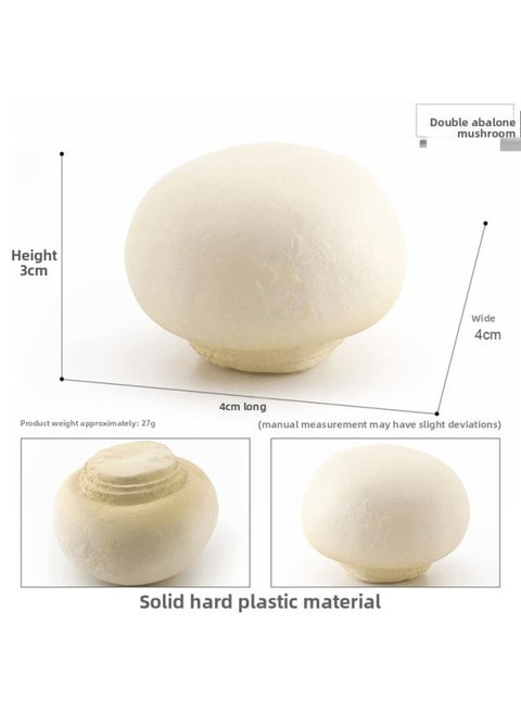 Simulation Fungus Mushroom Model Lentinus Edodes Long Skirt Bamboo Mushroom Poisonous Rope Umbrella Real Agaricus Mushroom Matsutake Amanita Mushroom Ornaments-Color:T15522 Double Abalone Mushroom 27g