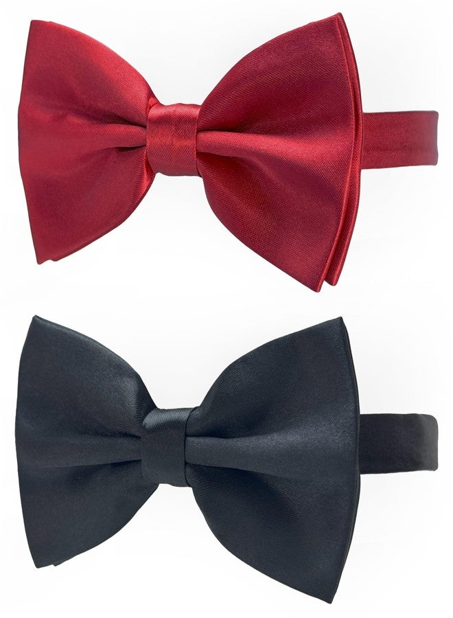 Koolmox Dog Bow Ties for Large Dogs, KOOLMOX Wine Red Adjustable Dog Collar Bow Tiefor Medium and Large Dogs Cats Pets Wedding Birthday Graduation Holiday Halloween Cosutmes - Image 1