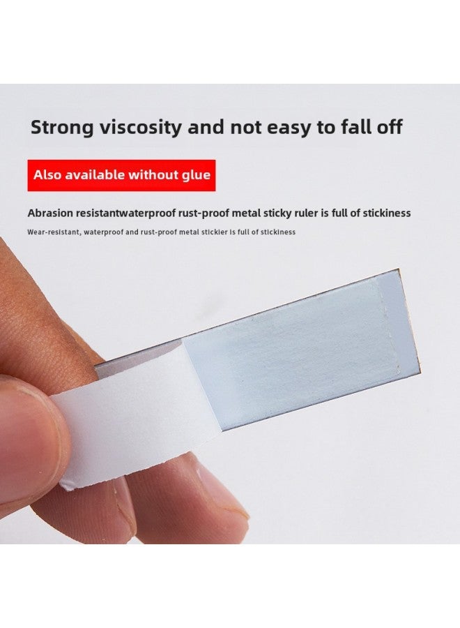 Adhesive Double-Sided Tape Ruler Electroplating Home Measuring Tool Mechanical Abrasive Tool Special Measuring Ruler-Model:White Centimeter Reverse 1m 1m-0 - Image 4