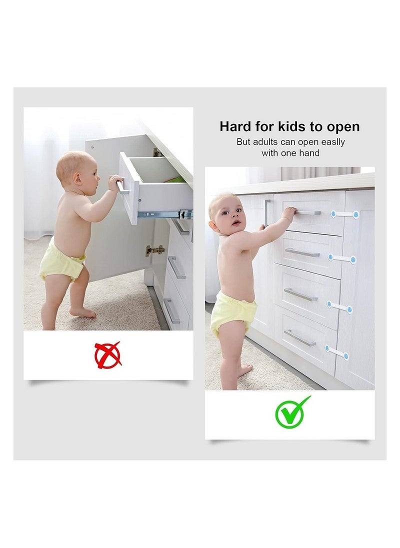 Generic - Baby Proofing Strip for Doors and Cabinets, Multi - Child Safety Locks - 4 Pack - Image 1