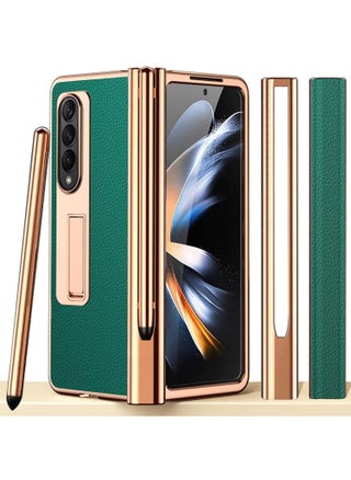 Samsung Galaxy Z Fold 5 Case with S pen, [Hinge Protection] [Glass Screen Protector] [Kickstand] Shockproof PU Leather PC Frame Full-Coverage Hinge Cover for Z Fold 5 - pzsku/Z3D21C516A596CE5FFFB6Z/45/_/1693808403/30e59e5e-fe6a-47fa-b586-fbdd21c559fa