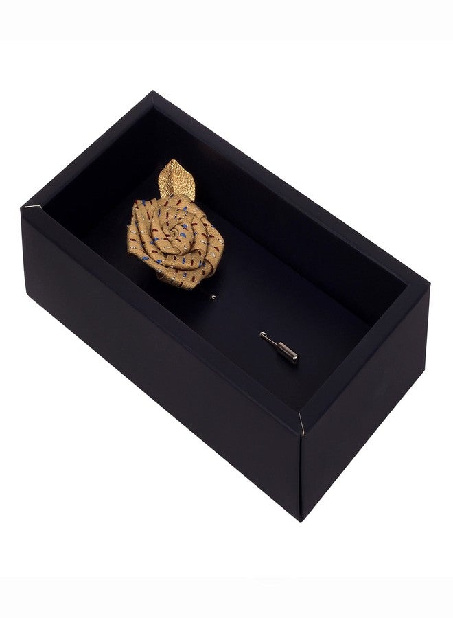Peluche Floral Pentagon - Cream Colored Brooch/Lapel Pin for Men - Image 2