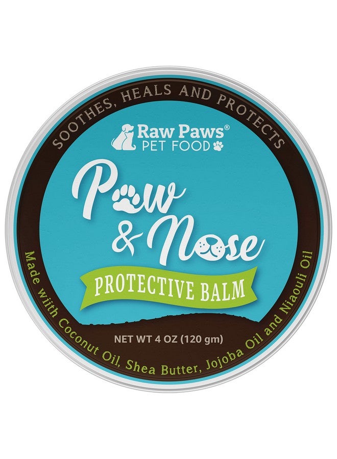 Raw Paws Paw & Nose Balm, 4Oz  Paw Wax For Dogs  Dog Paw Balm  Dog Paw Soother For Dogs  Cat Paw Balm  Natural Paw Balm For Dogs  Cat & Dog Paw Moisturizer  Paw Butter Balm For Dogs & Cats - Image 1