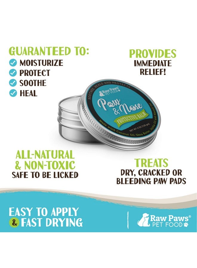 Raw Paws Paw & Nose Balm, 4Oz  Paw Wax For Dogs  Dog Paw Balm  Dog Paw Soother For Dogs  Cat Paw Balm  Natural Paw Balm For Dogs  Cat & Dog Paw Moisturizer  Paw Butter Balm For Dogs & Cats - Image 2