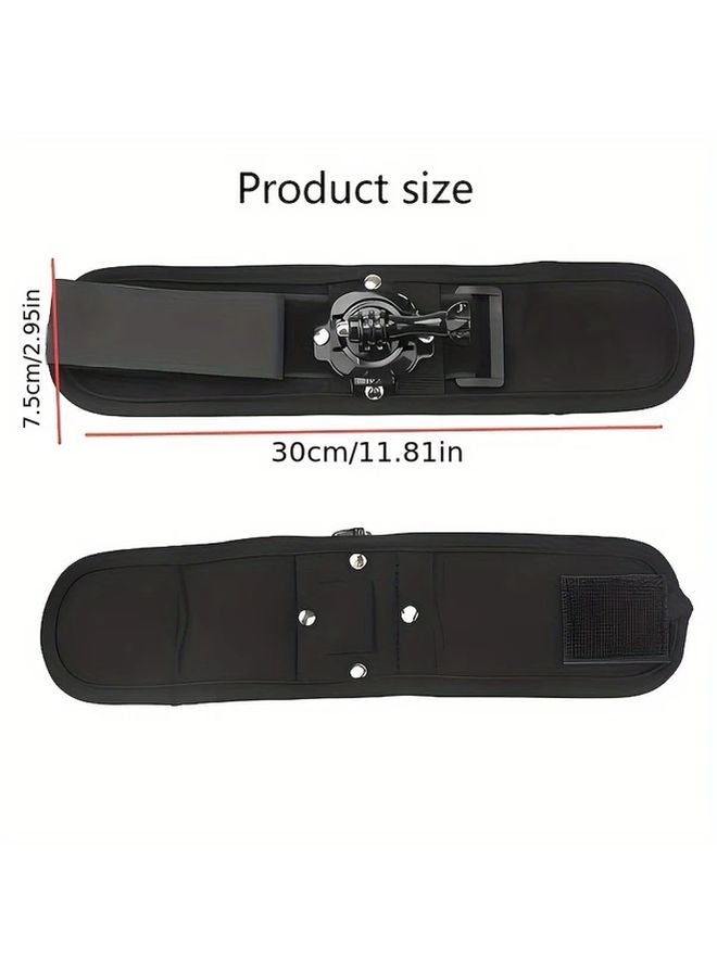 حامل سوار الكاميرا الرياضية القابل للدوران الأسود - دوران 360 درجة - متوافق مع GoPro - Image 3