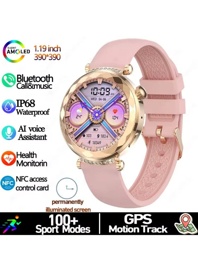 RollsTimi  Women's Smartwatch Ultra Thin 1.19 Inch Touchscreen - Bluetooth Calls, 180 mAh 100+ Sports Modes, Sleep Monitor, Pedometer, IP68, Compatible Sports Watch - Image 1