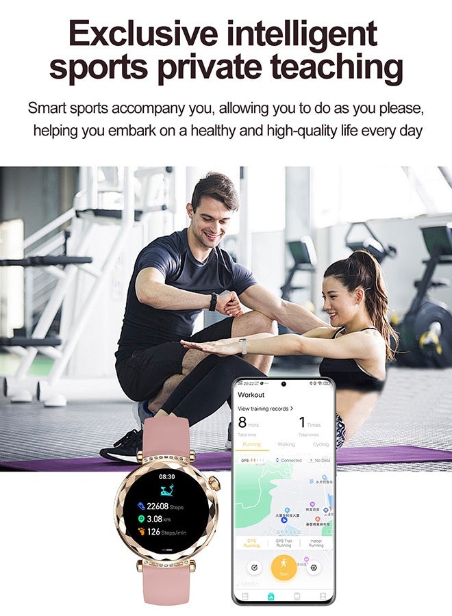 RollsTimi  Women's Smartwatch Ultra Thin 1.19 Inch Touchscreen - Bluetooth Calls, 180 mAh 100+ Sports Modes, Sleep Monitor, Pedometer, IP68, Compatible Sports Watch - Image 3