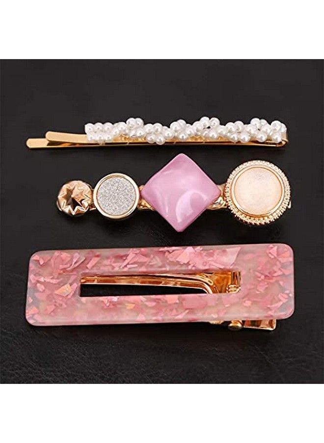 Ngel 3Pcs Acrylic Hair Clip; Pearl Hair Clip; Styling Hair Accessories; Elegant Pearl Hair Pins For Women & Girls - Image 4