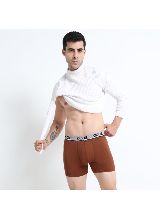 DUJE Men’s Classic Trunk Lycra (1-Piece – Brown) | 95% Cotton 5% Spandex | Stretchable, Breathable, Sweat-Absorbing, Anti-Bacterial & Odour-Free Premium Innerwear - Image 4