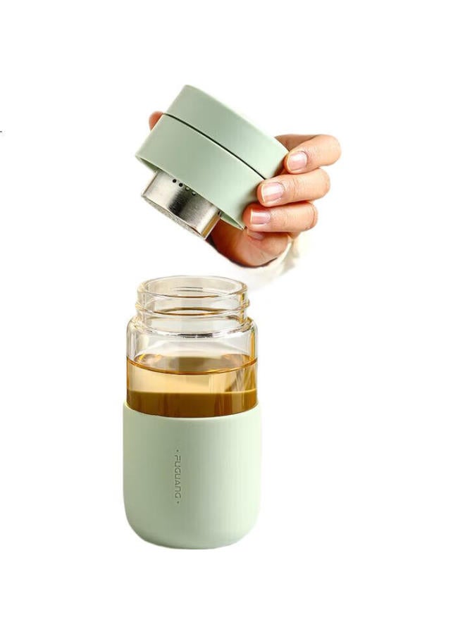 Fga Fuguang Glass Cup For Women, Capsule Tea Infuser Mug, Portable, Stylish, Office And Student Use, Tea-water Separation Cup, 360ml - Image 3