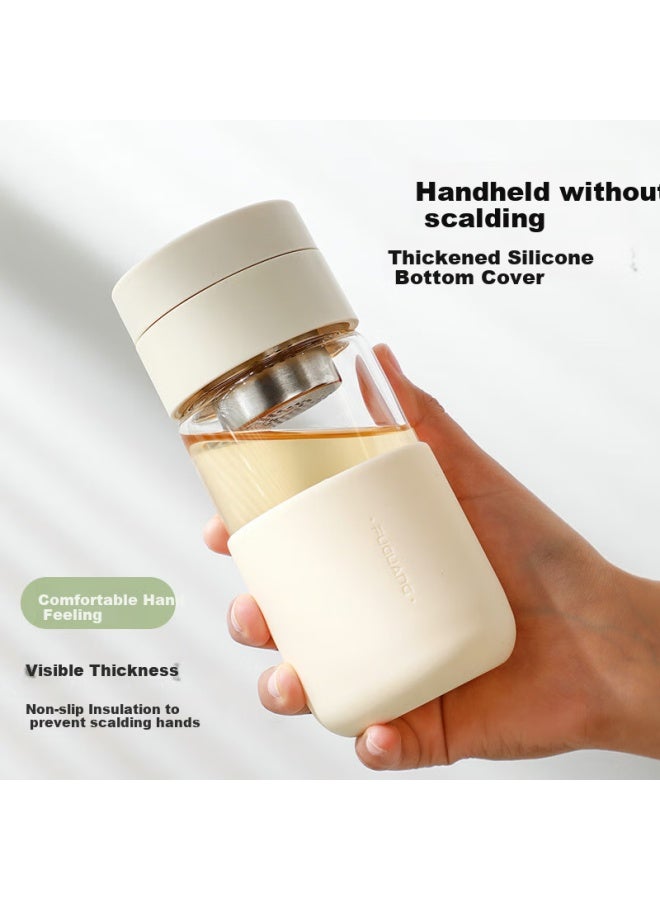 Fga Fuguang Glass Cup For Women, Capsule Tea Infuser Mug, Portable, Stylish, Office And Student Use, Tea-water Separation Cup, 360ml - Image 1