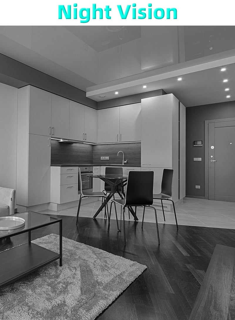 Indoor Security Camera with Video Call, Nanny & Pet Monitor, Two-Way Audio, 360-Degree View, WiFi Connectivity, Motion Tracking, and IR Night Vision for Home Safety. - Image 5