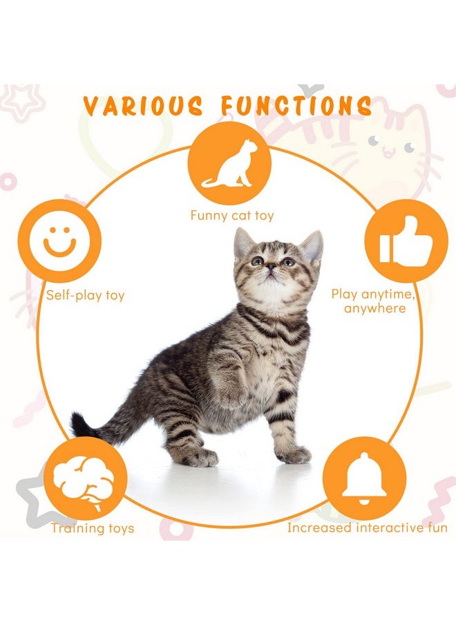 Charniol - 8 Pcs Doorway Cat Toys Indoor Feather Cat Toys Door Hanger Cat Toys Interactive Hanging Cat Toys Dragonfly Little Mouse Toys Retractable Cat Teaser Toys Kitten Toys for Play, 6 Styles (Cute Style) - Image 1