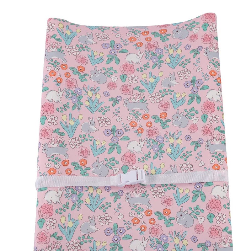 Tontukatu Changing Pad Cover Set 3 Pack Jersey Knit Ultra Soft for Baby Boys Girls Floral/Grey Rabbit/Pink - Image 2