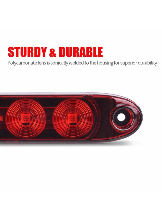 MICTUNING 2PCS 16 inches 11 LED Red Trailer Light Bar - Waterproof Sealed Park Turn Signal Light Tail Brake Stop Bar Truck Trailer Marker ID Bar - Image 4