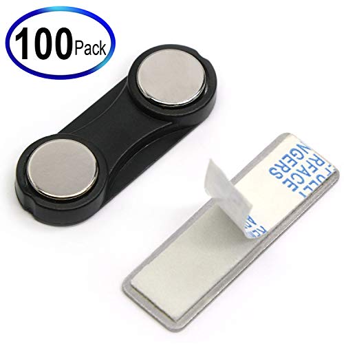 CMS Magnetics Name Badge Magnets - 100 Sets of 2MAG-3 Magnetic Name Tag Attachment for Badge Makers or DIY Project Made of Strong Neodymium Magnets BM-2MAG-3 - Image 1