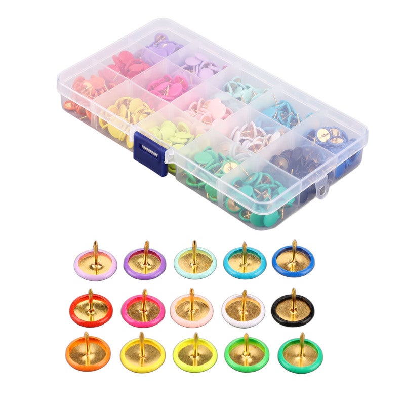 Push Pins: +，，，、、、，、、。

，：

Push Pins: Plastic Round Tip + Incisive Steel Tip, Durable Plastic & Steel Wire Material, Clear Storage Box for Home, Office, Classroom, Dorm, Cork Board, Bulletin Board

， - Image 2