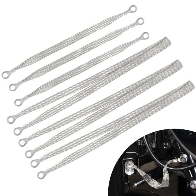 Universal Automotive Ground Strap Grounding Cable Tinned Copper Engine Wire With 516 Terminal 24 X 12 8 X 12