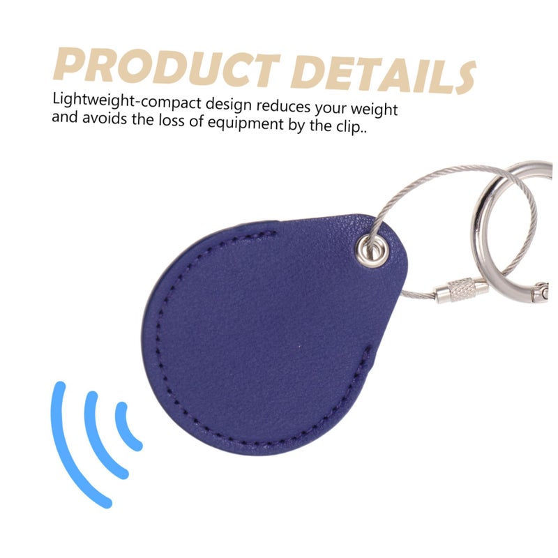 غطاء مفتاح جلد على شكل قطرة ماء خفيف الوزن مقاوم للصدمات والخدوش مع متتبع - Image 3