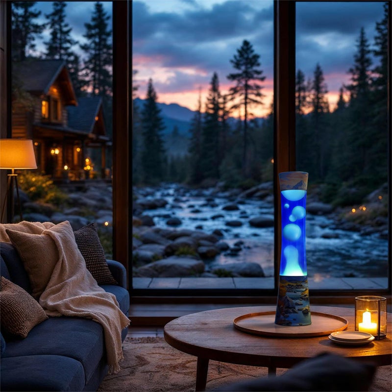JAMBO 15.5" River Oasis Lamp, Beautiful Lamp for Living Room Office Bedroom Kitchen, Night Light Nightlight for Adults, Teens and Kids, Relaxing Liquid Motion Light, Mood Light, Home Decor - Image 2