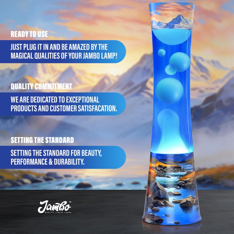 JAMBO 15.5" River Oasis Lamp, Beautiful Lamp for Living Room Office Bedroom Kitchen, Night Light Nightlight for Adults, Teens and Kids, Relaxing Liquid Motion Light, Mood Light, Home Decor - Image 3