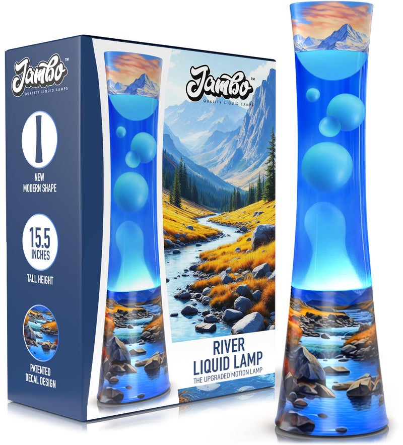 JAMBO 15.5" River Oasis Lamp, Beautiful Lamp for Living Room Office Bedroom Kitchen, Night Light Nightlight for Adults, Teens and Kids, Relaxing Liquid Motion Light, Mood Light, Home Decor - Image 1
