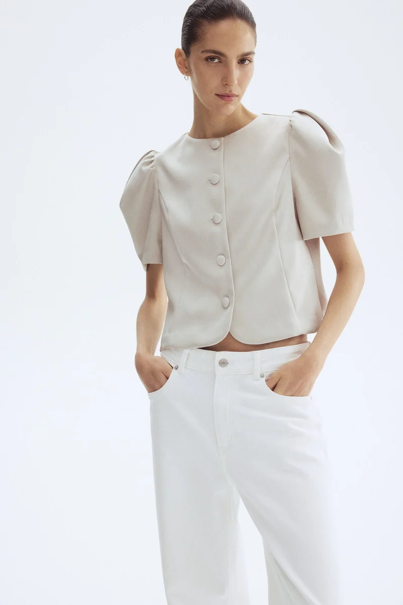 H&M Puff-sleeved blouse