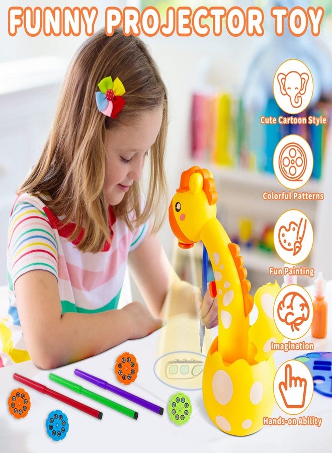 KETIEE Drawing Projector for Kids, Tracing and Drawing Projector Toy with Light, Children Smart Projector Sketcher, Kids Art Projector with 72 Stencils for Boy Girl 3-8 Years Old (Yellow) - Image 4