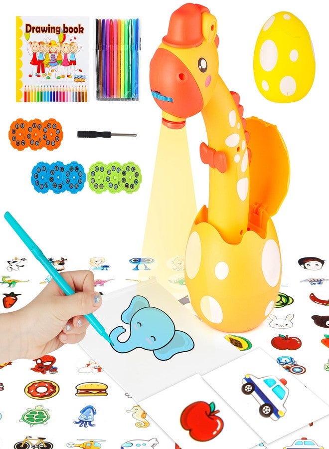 KETIEE Drawing Projector for Kids, Tracing and Drawing Projector Toy with Light, Children Smart Projector Sketcher, Kids Art Projector with 72 Stencils for Boy Girl 3-8 Years Old (Yellow) - Image 1