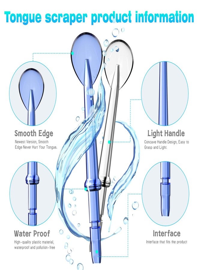 Pinkind Tongue Cleaner Tip for Waterpik Water Flosser, Tongue Scraper Attachment Replacement for Waterpik Water Flosser, 3PCS - Image 4