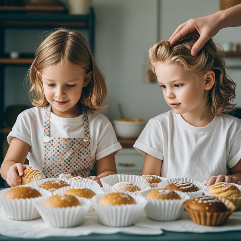 Hzyxgs Natural Cupcake Liners 500 Count,Non-stick Mini Cupcake Liners White Muffin Liners Greaseproof No Wrappers Baking Cups (Mini Size) - Image 3