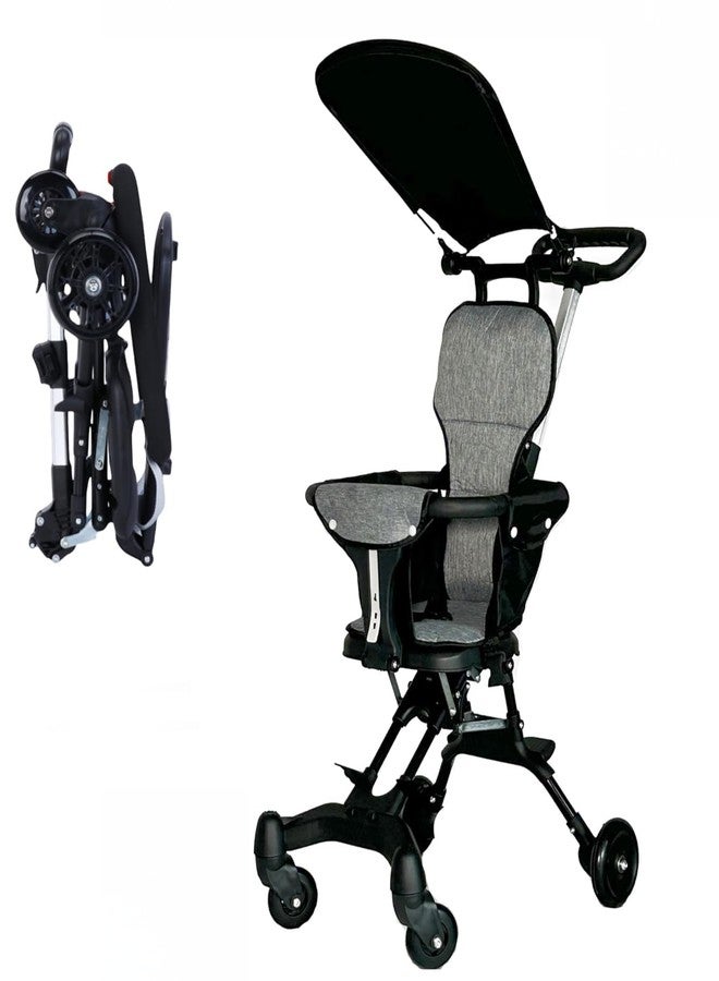 VIPREKHO Baby Stroller, Pram for Baby with 5 Point Safety Harness, Spacious Cushioned seat with Multi Level seat Recline, Easy Fold, Lightweight Baby Stroller | Pack of 1, Black