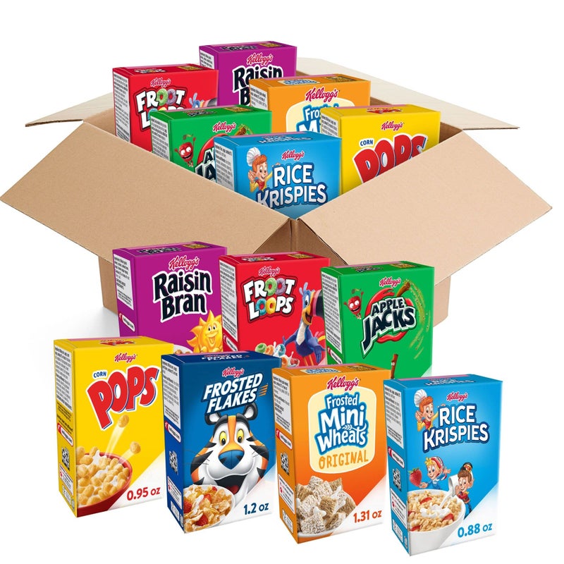 Kellogg's Cold Breakfast Cereal, Bulk Pantry Staples, Kid Snacks, Variety Pack (48 Boxes) - Image 1