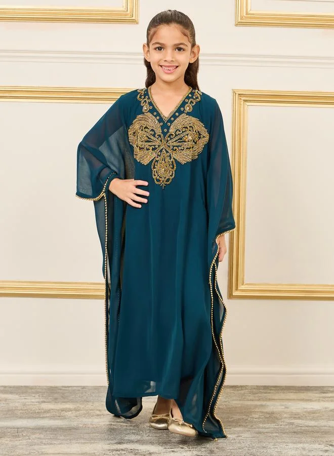 Maxim Creation V Neck Embellished Kaftan